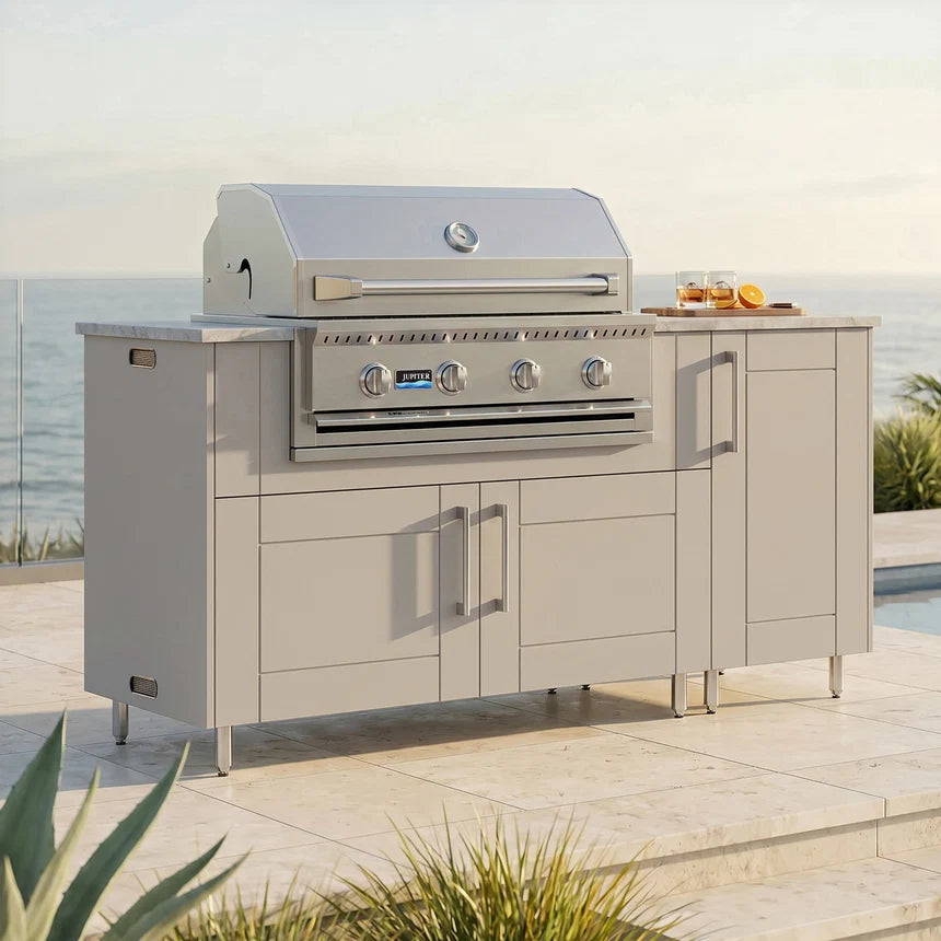 WeatherStrong 68" Horizon Complete HDPE Outdoor Kitchen Island