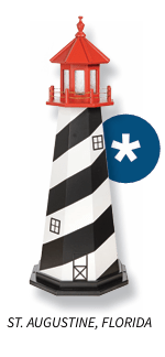 St. Augustine Florida Replica Garden Lighthouse - Sunzout Outdoor Spaces LLC