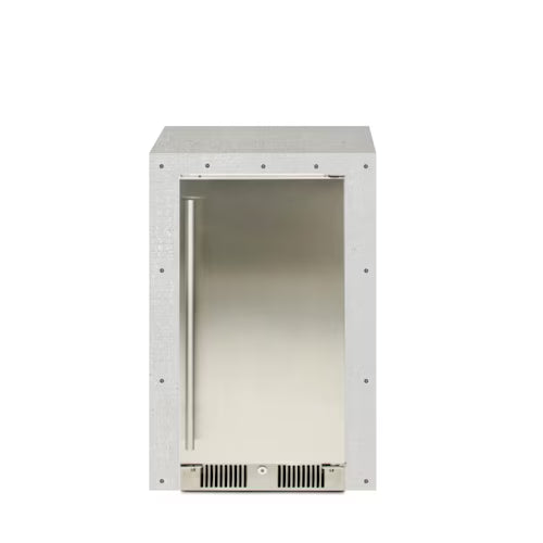 Outdoor Refrigerator Surround in Pebble Beach Sandstone by Brendan William Designs