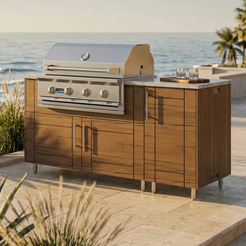 WeatherStrong 68" Horizon Complete HDPE Outdoor Kitchen Island
