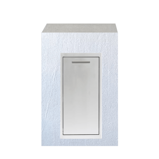 Trash Pullout Cabinet in Teakwood Sandstone by Brendan William Designs - Sunzout Outdoor Spaces LLC