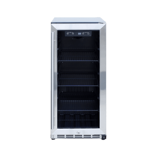 TrueFlame AMD 15" Outdoor Rated Fridge with Glass Door - Sunzout Outdoor Spaces LLC