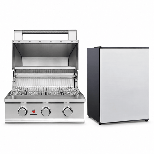 TrueFlame E-Series Starter Package – 25" Grill & 22" Compact Refrigerator - Sunzout Outdoor Spaces LLC