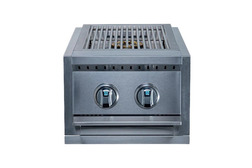 WeatherStrong 126" Breakwater HDPE Outdoor Kitchen Island with Grill, Side Burner & Refrigerator - Sunzout Outdoor Spaces LLC