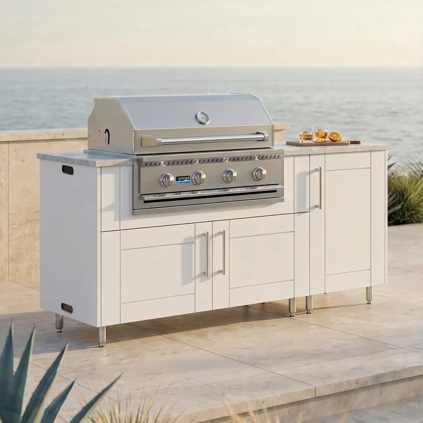 WeatherStrong 68" Horizon Complete HDPE Outdoor Kitchen Island