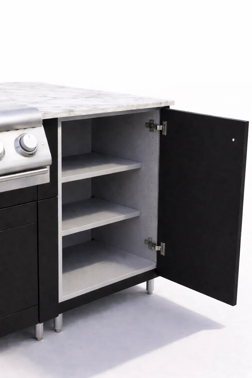 WeatherStrong 74" Lagoon HDPE Outdoor Kitchen Island