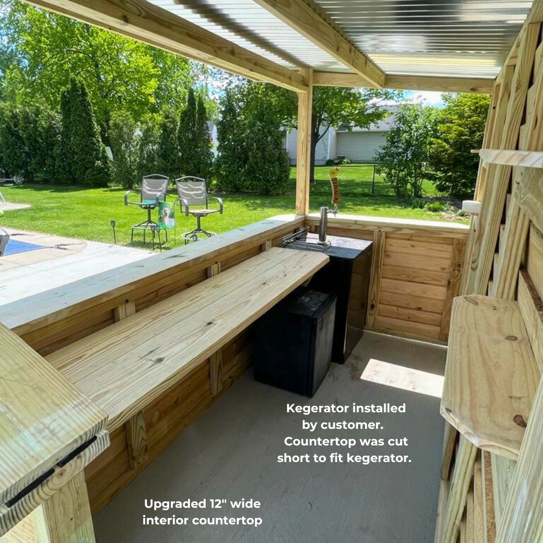 10 ft by 5 ft Outdoor bar, by Taverns to Go, Ready to Finish - Sunzout Outdoor Spaces LLC