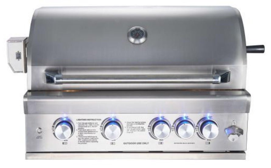 32 inch 4 burner Built In BBQ Grill by Sunzout with Rotisserie - Sunzout Outdoor Spaces LLC