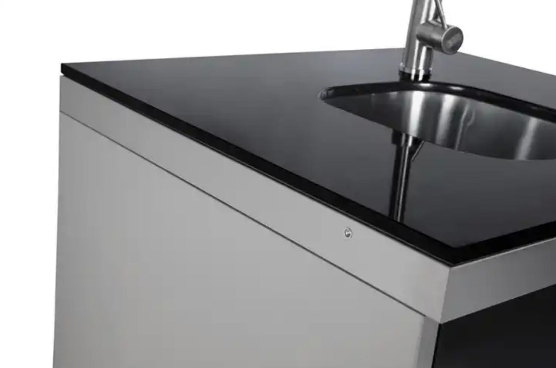 33 inch Black Stainless Steel Modular Sink Cabinet, can be combined to create your Outdoor Kitchen - Sunzout Outdoor Spaces LLC
