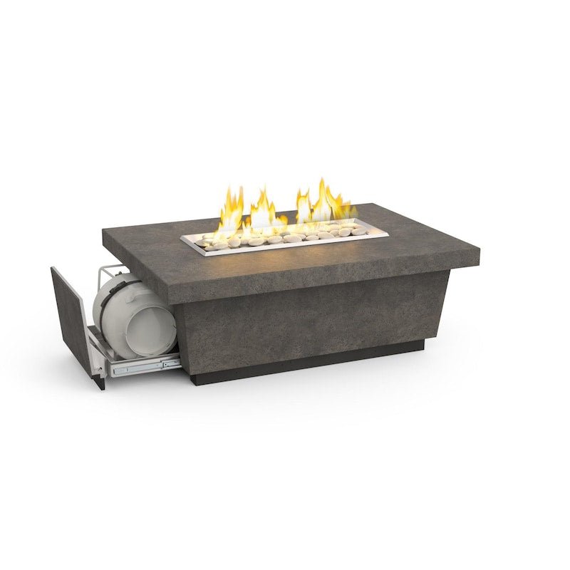 American Fyre Designs Contempo LP Select 52-Inch Rectangular Propane Gas Fire Table - Dark... - Sunzout Outdoor Spaces LLC