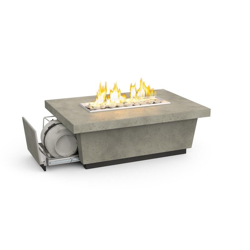 American Fyre Designs Contempo LP Select 52-Inch Rectangular Propane Gas Fire Table - Light... - Sunzout Outdoor Spaces LLC