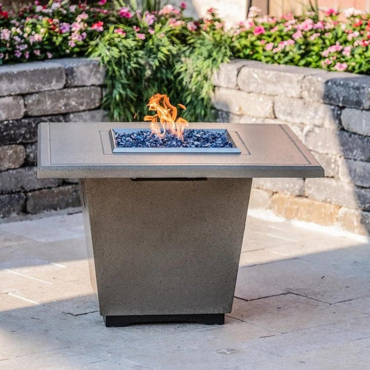 American Fyre Designs Cosmopolitan 36-Inch Square Propane Gas Firetable - Smoke - 640-SM-1... - Sunzout Outdoor Spaces LLC