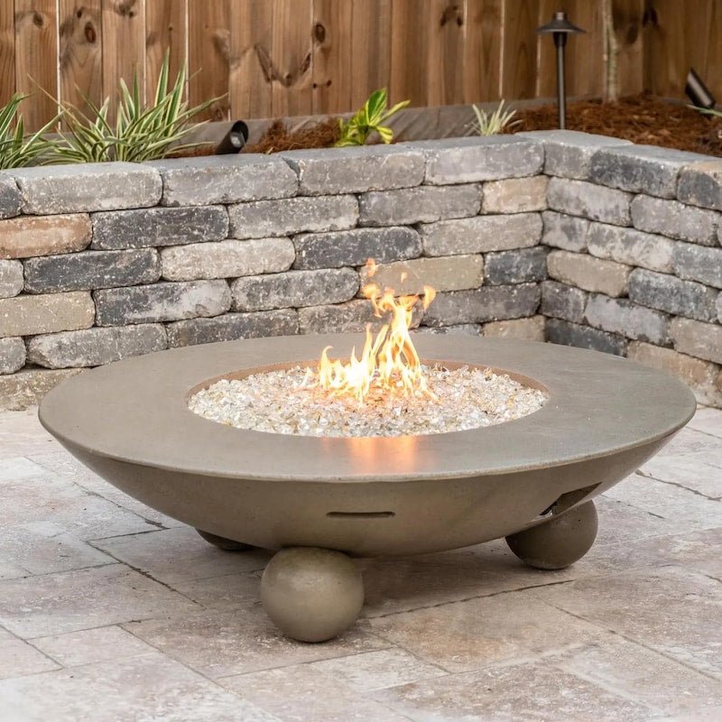 American Fyre Designs Versailles 54-Inch Natural Gas Firetable With Ball Feet - Smoke - 74... - Sunzout Outdoor Spaces LLC