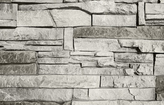 Arctic Smoke Manufactured Stacked Stone Sample 12 by 12 - Sunzout Outdoor Spaces LLC