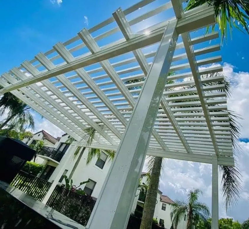 Aria Shade Trellis. Pricing is Per square foot - Sunzout Outdoor Spaces LLC