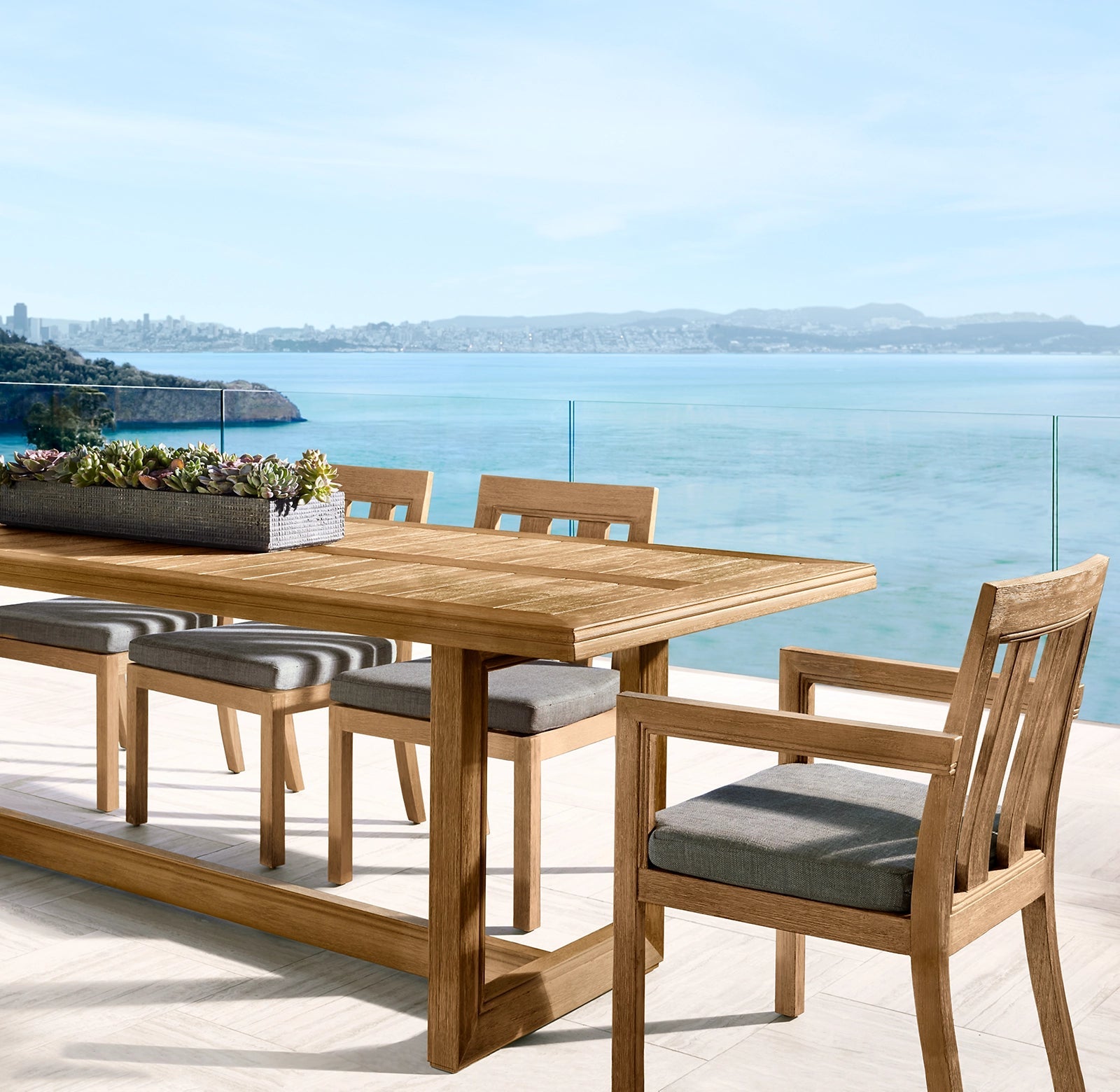 Cabo Collection-Outdoor Premium Teak Dining Set - Sunzout Outdoor Spaces LLC