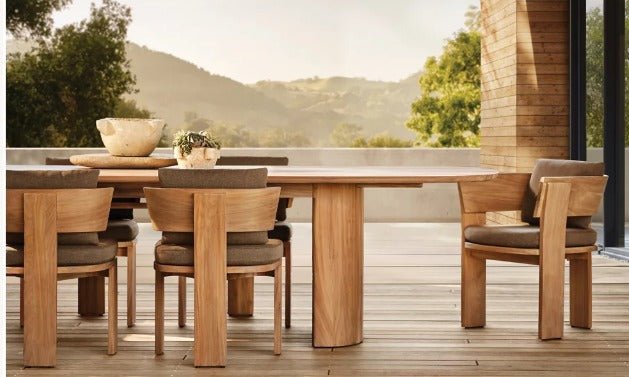 Captiva Teak Collection. Outdoor All Weather Furniture Teak Wood Dining Set - Sunzout Outdoor Spaces LLC