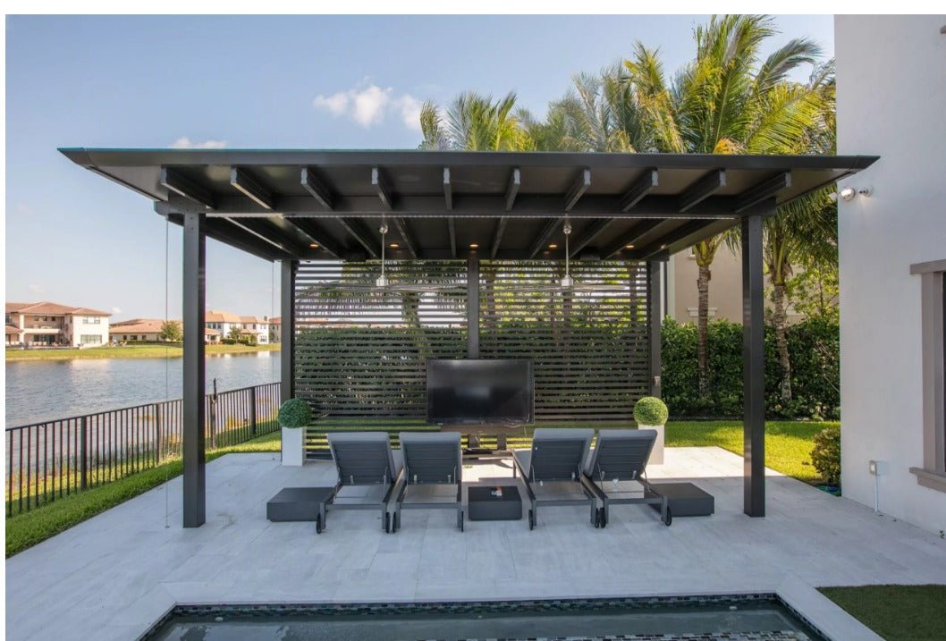 Classico Exposed Beam Pergola Style Patio Cover Pricing per square foot - Sunzout Outdoor Spaces LLC