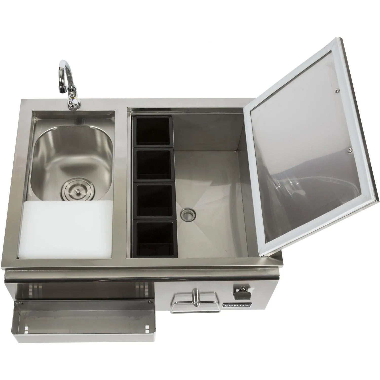 Coyote 30-Inch Stainless Steel Built-In Refreshment Center - Sunzout Outdoor Spaces LLC