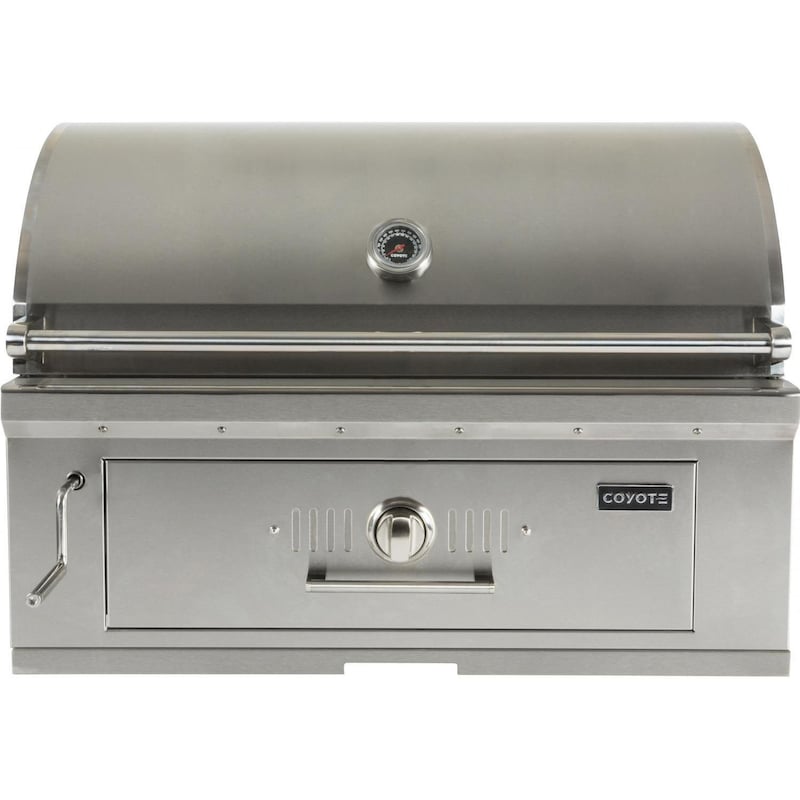 Coyote 36-Inch Built-In Stainless Steel Charcoal Grill - C1CH36 - Sunzout Outdoor Spaces LLC
