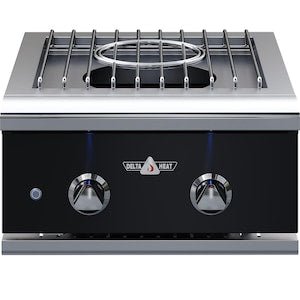 Delta Heat 22-Inch Built-In Natural Gas Power Burner - Black Control Panel - DHPW22-KN - Sunzout Outdoor Spaces LLC
