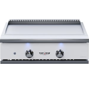 Delta Heat 32-Inch Built-In Propane Teppanyaki Griddle - White Control Panel - DHTG32-WL - Sunzout Outdoor Spaces LLC