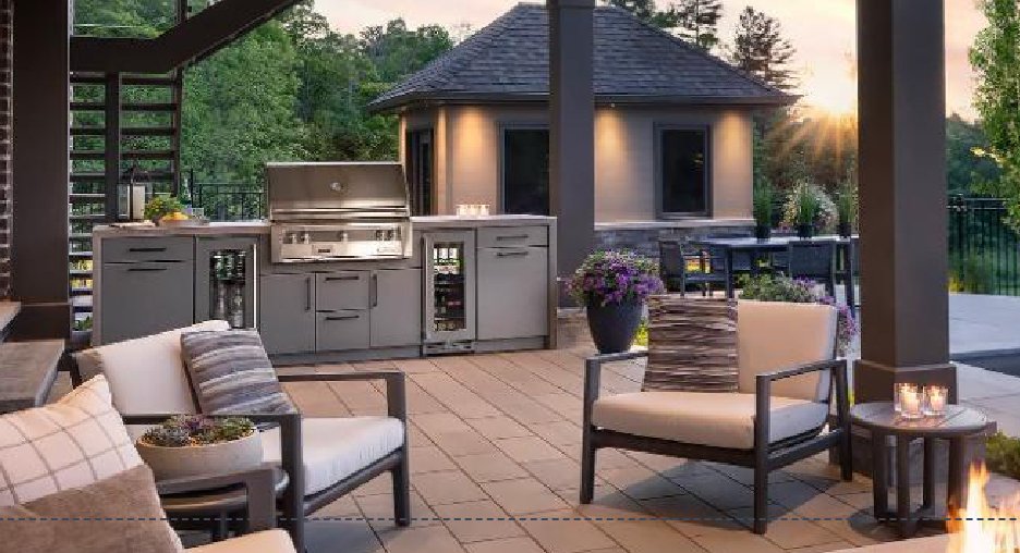 Designer Stainless Steel Grey Outdoor Kitchen Cabinet Set - Sunzout Outdoor Spaces LLC