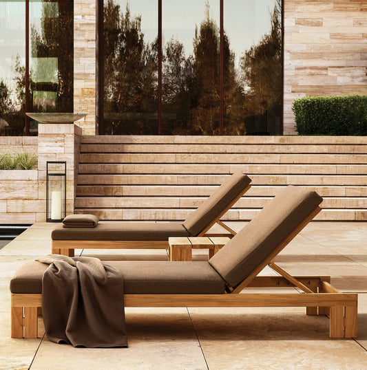 Destin Collection- Outdoor Premium Teak Wood Sun Lounger - Sunzout Outdoor Spaces LLC