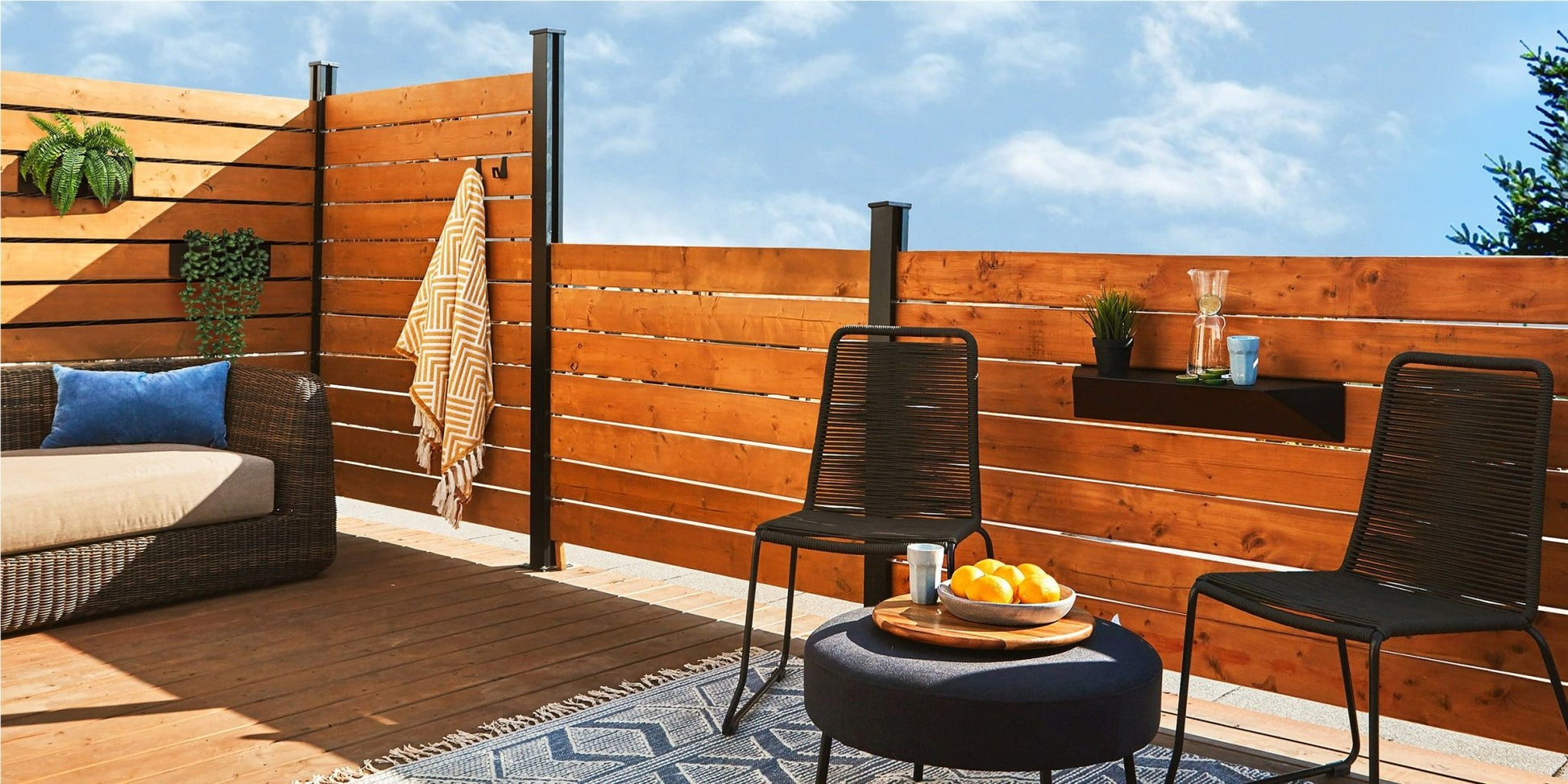 DIY Kit , 6 ft high Hoft Privacy Fencing, Privacy Screen Post - Sunzout Outdoor Spaces LLC