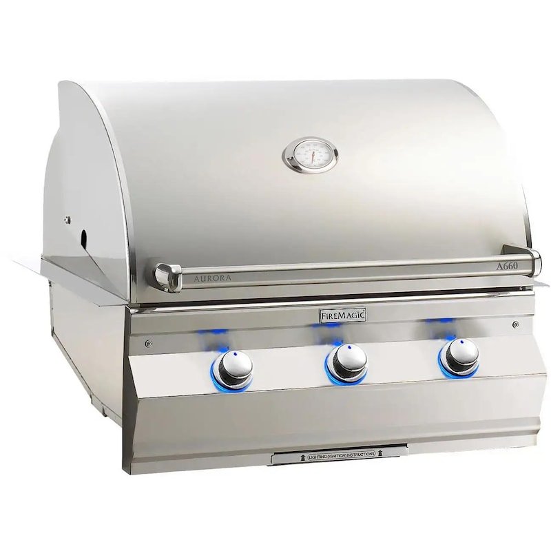 Fire Magic Aurora A660I 30-Inch Built-In Natural Gas Grill With Analog Thermometer - A660I... - Sunzout Outdoor Spaces LLC