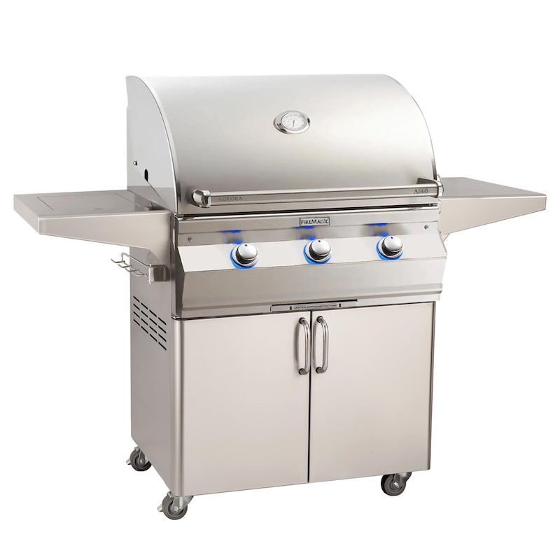 Fire Magic Aurora A660S 30-Inch Propane Gas Grill With Side Burner And Analog Thermometer -... - Sunzout Outdoor Spaces LLC