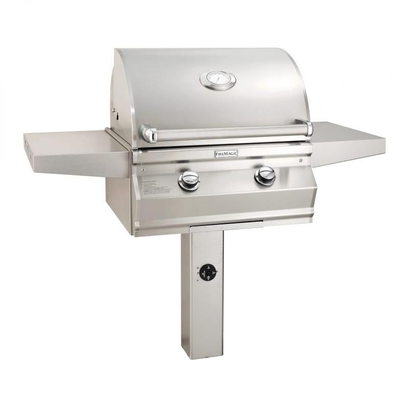 Fire Magic Choice Multi-User CM430S 24-Inch Propane Gas Grill With Analog Thermometer On In-Ground... - Sunzout Outdoor Spaces LLC