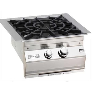 Fire Magic Classic Built-In Natural Gas Power Burner W/ Porcelain Coated Cast Iron Grid - 19-KB2N-0 - Sunzout Outdoor Spaces LLC