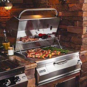 Fire Magic Legacy 30-Inch Built-In Smoker Charcoal Grill - 14-SC01C-A - Sunzout Outdoor Spaces LLC