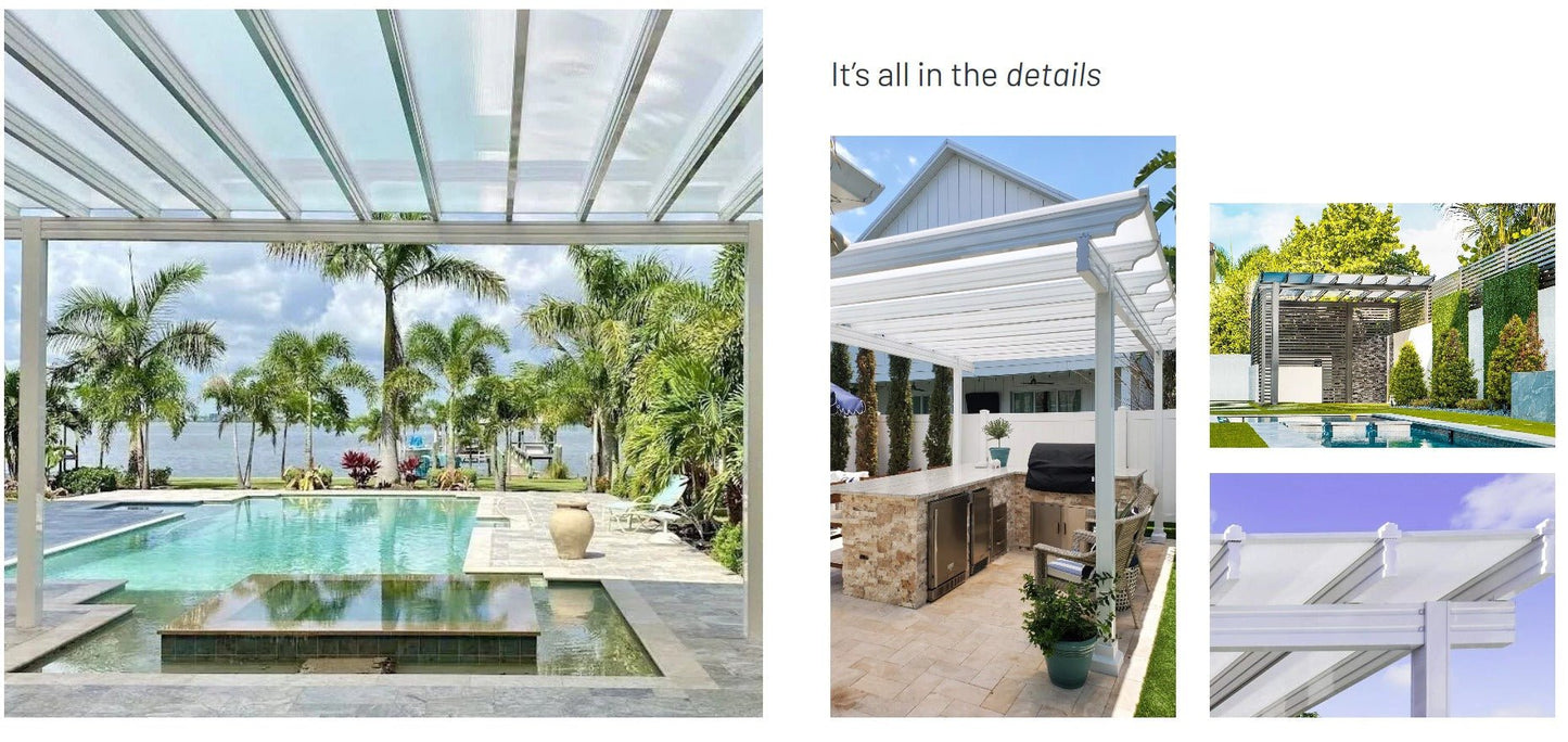 Fresco Patio Cover, Covered Pergola, Pricing per square foot - Sunzout Outdoor Spaces LLC