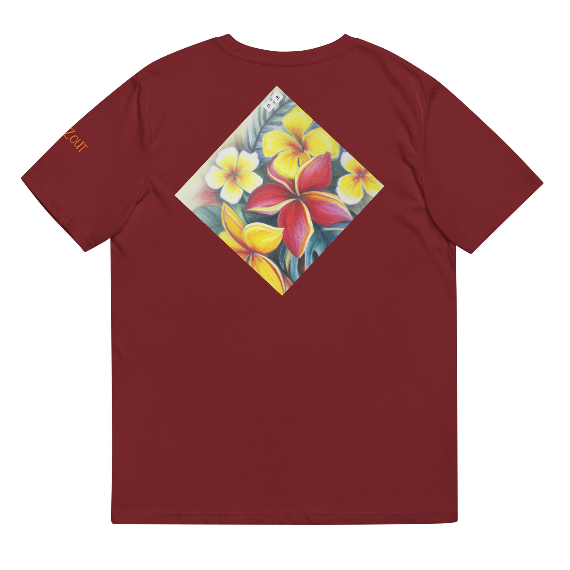 hawaiin Flower Unisex organic cotton t-shirt - Sunzout Outdoor Spaces LLC