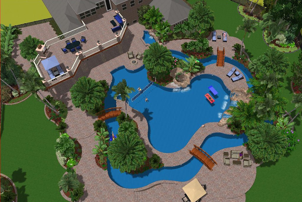 In-Ground Swimming Pool Design and Site Plan - Sunzout Outdoor Spaces LLC