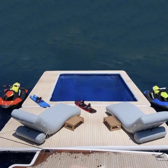 Inflatable Dock with Mesh Protected Pool - Sunzout Outdoor Spaces LLC