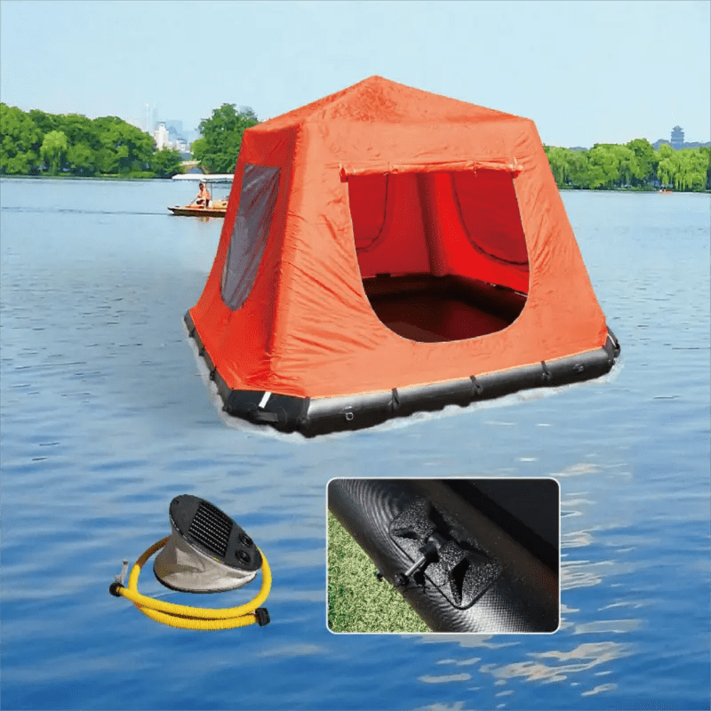 Floating sales tent raft