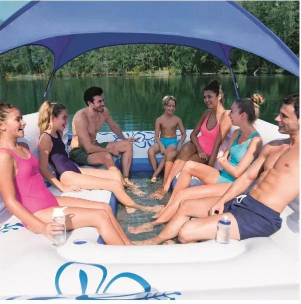 Inflatable Floating Island with Canopy-12' x 10' - Sunzout Outdoor Spaces LLC