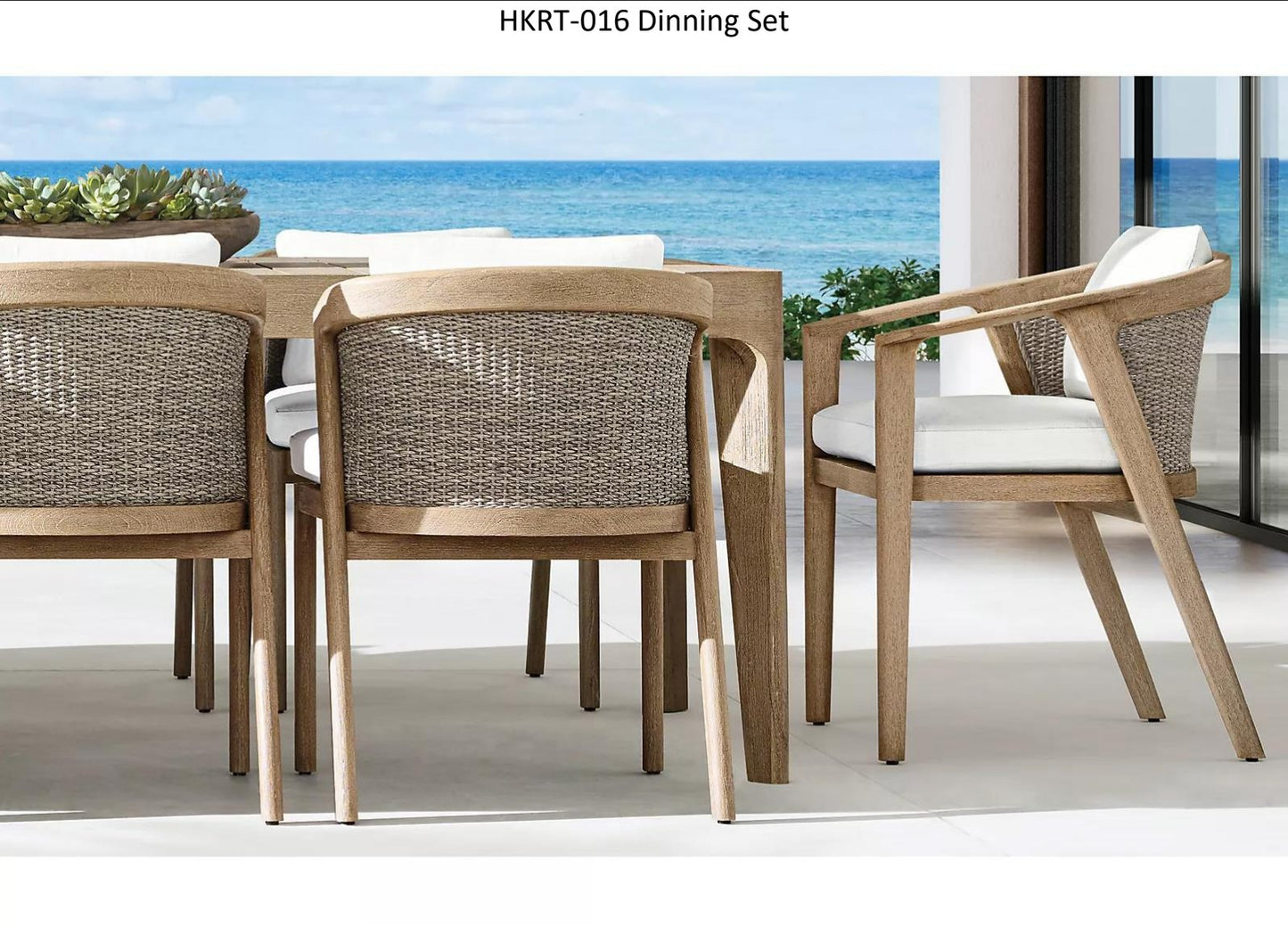 Miramar Collection Outdoor Teak Dining Set - Sunzout Outdoor Spaces LLC