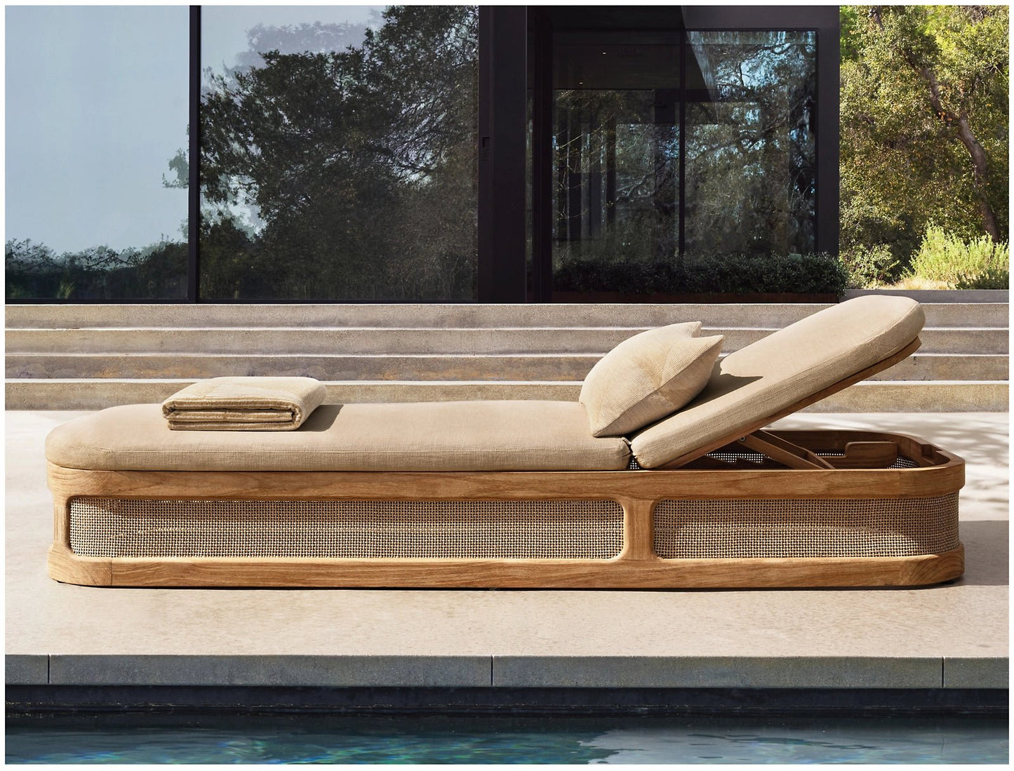 Naples Collection- Outdoor Premium Teak Sun Lounger - Sunzout Outdoor Spaces LLC