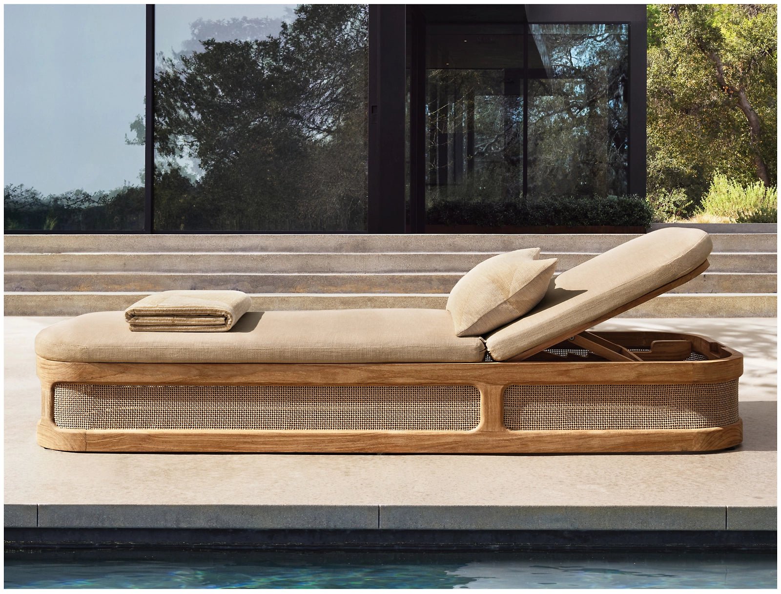 Naples Collection- Outdoor Premium Teak Sun Lounger - Sunzout Outdoor Spaces LLC