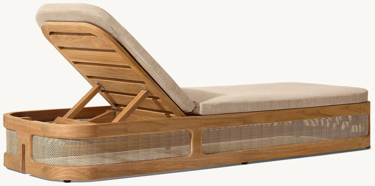 Naples Collection- Outdoor Premium Teak Sun Lounger - Sunzout Outdoor Spaces LLC