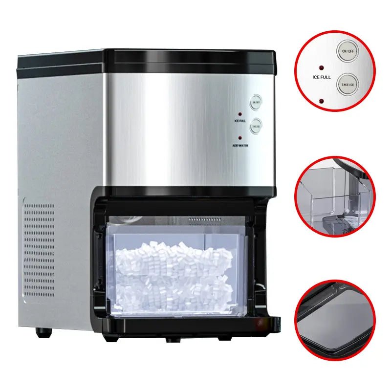 Outdoor Countertop Stainless Steel Space Saving Automatic Ice Maker- 18kg Storage Capacity - Sunzout Outdoor Spaces LLC