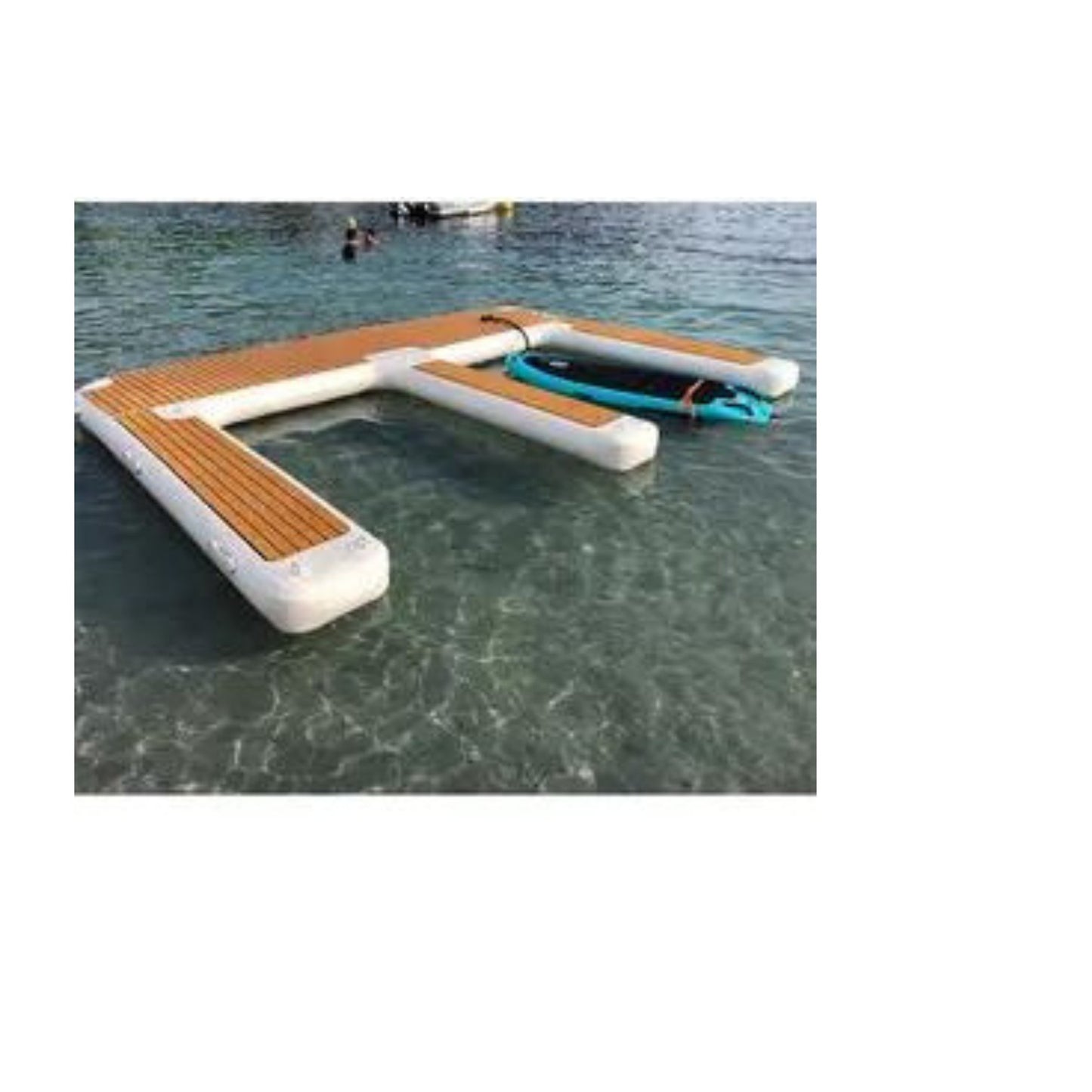 Outdoor Inflatable Island, Floating Raft or Jet Ski Dock with Ladder - Sunzout Outdoor Spaces LLC