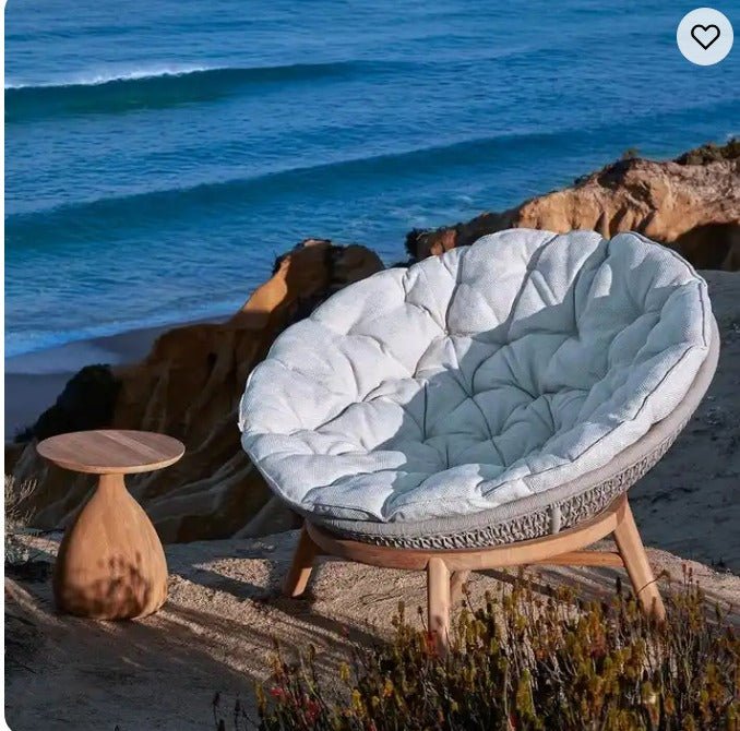 Outdoor Round Plush Day Bed With Ottoman - Sunzout Outdoor Spaces LLC