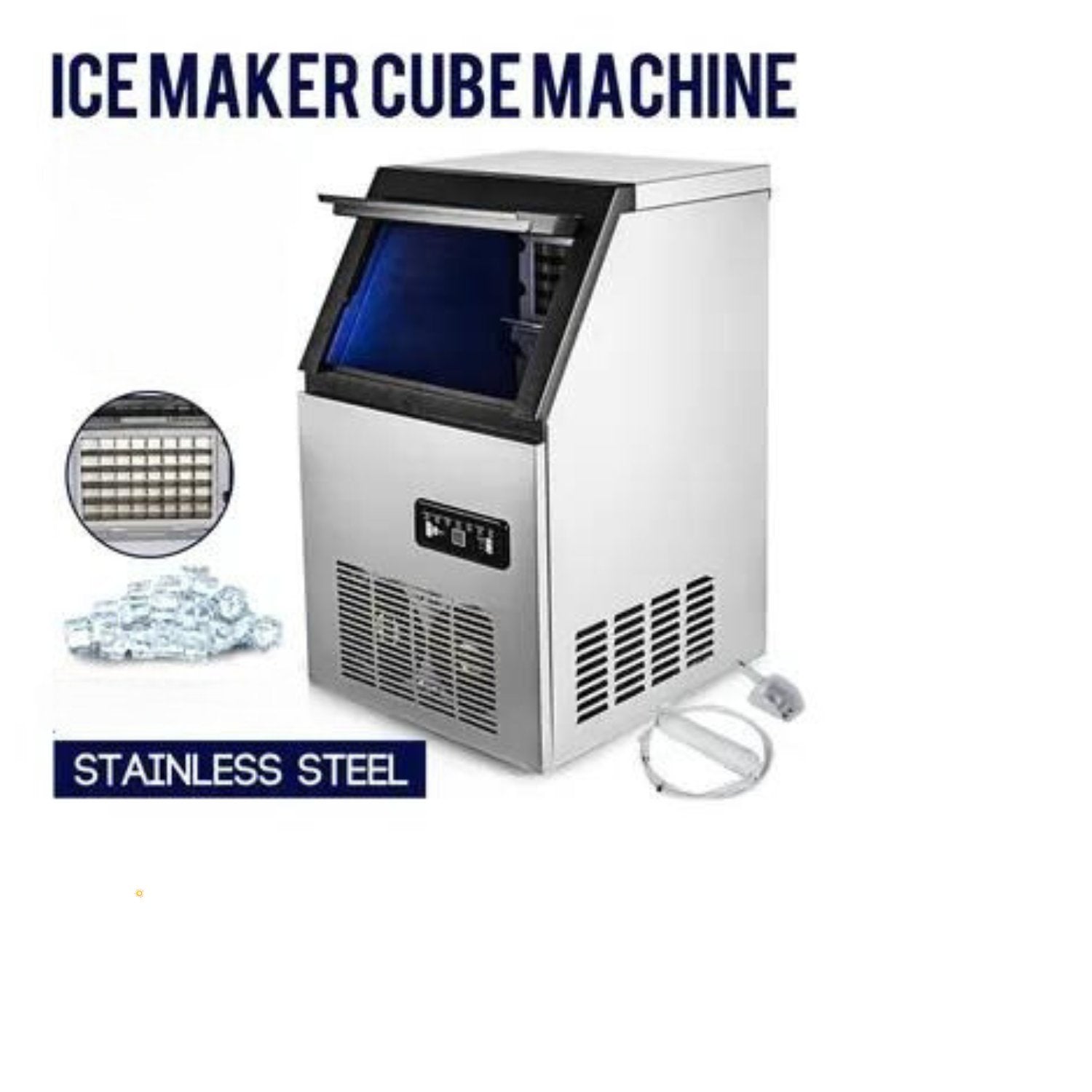 Outdoor Stainless Steel Ice Maker with -20kg Storage - Sunzout Outdoor Spaces LLC