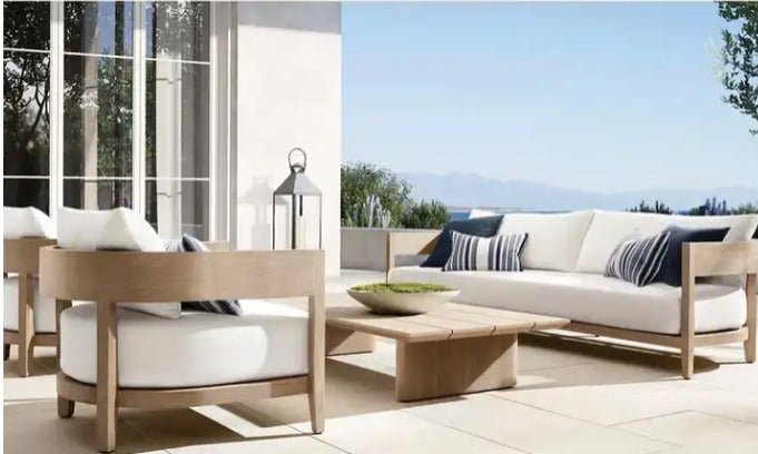 Outdoor Teak Sofa Set- Clermont Collection - Sunzout Outdoor Spaces LLC