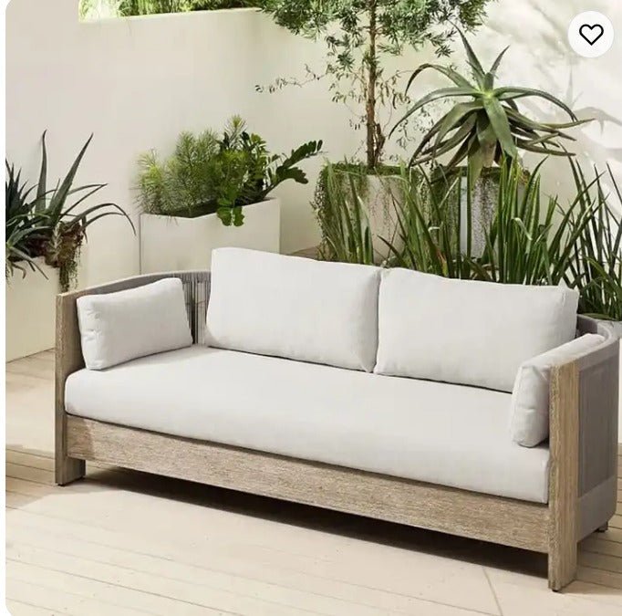 Palm Coast Collection Outdoor Premium Teak Wood Sofa SetRope Design